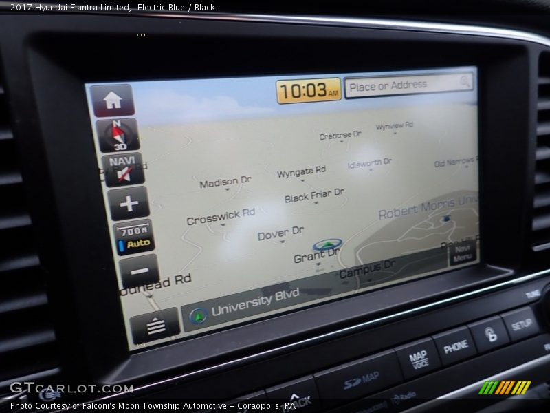 Electric Blue / Black 2017 Hyundai Elantra Limited