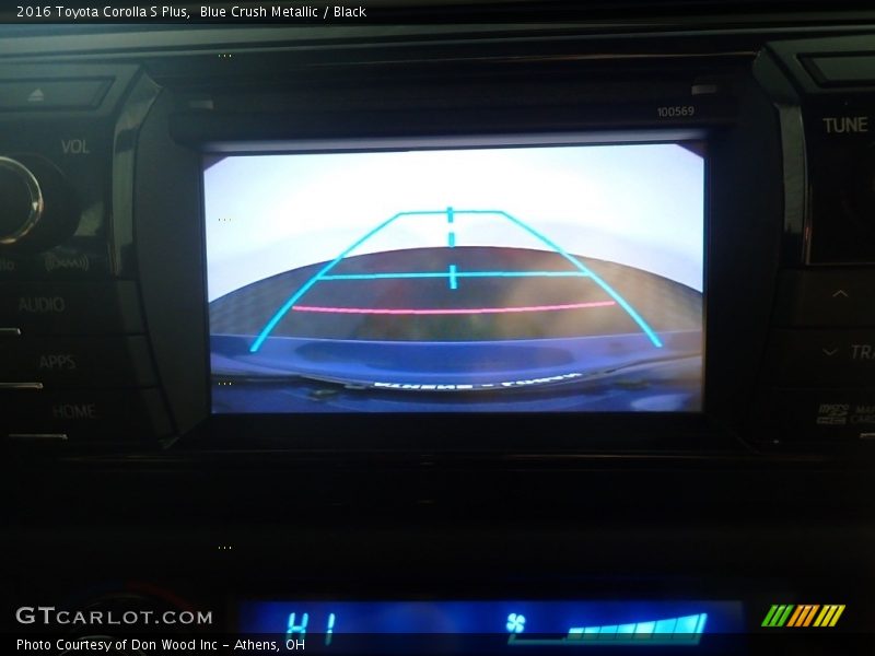 Blue Crush Metallic / Black 2016 Toyota Corolla S Plus