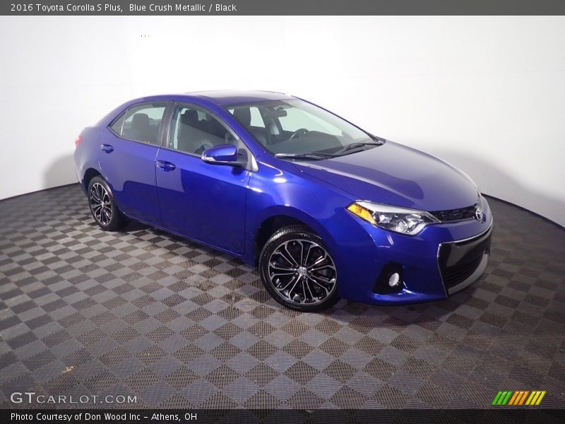 Blue Crush Metallic / Black 2016 Toyota Corolla S Plus