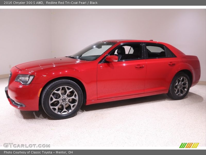 Redline Red Tri-Coat Pearl / Black 2016 Chrysler 300 S AWD