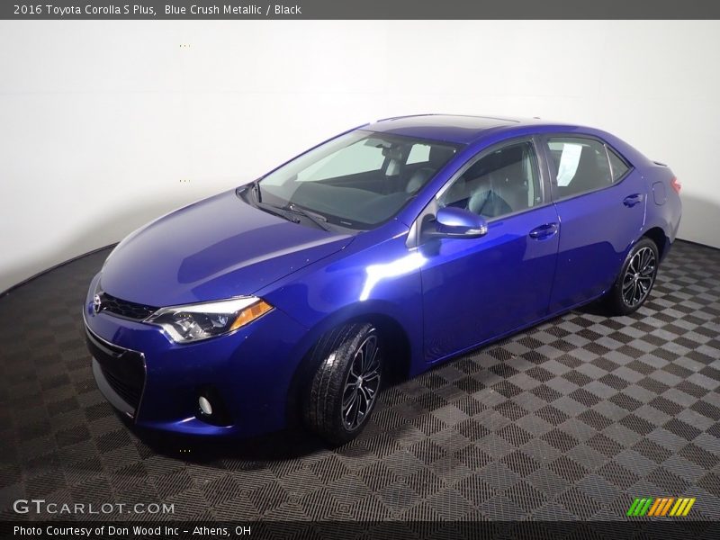 Blue Crush Metallic / Black 2016 Toyota Corolla S Plus