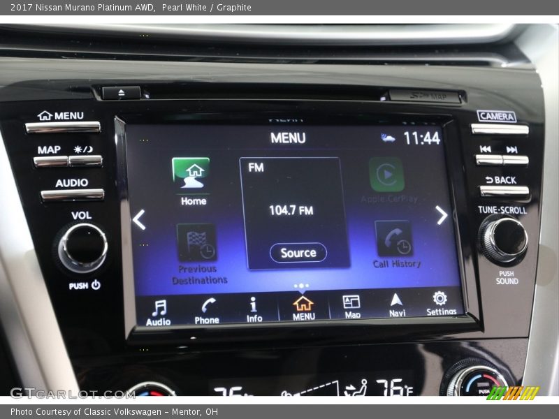 Pearl White / Graphite 2017 Nissan Murano Platinum AWD