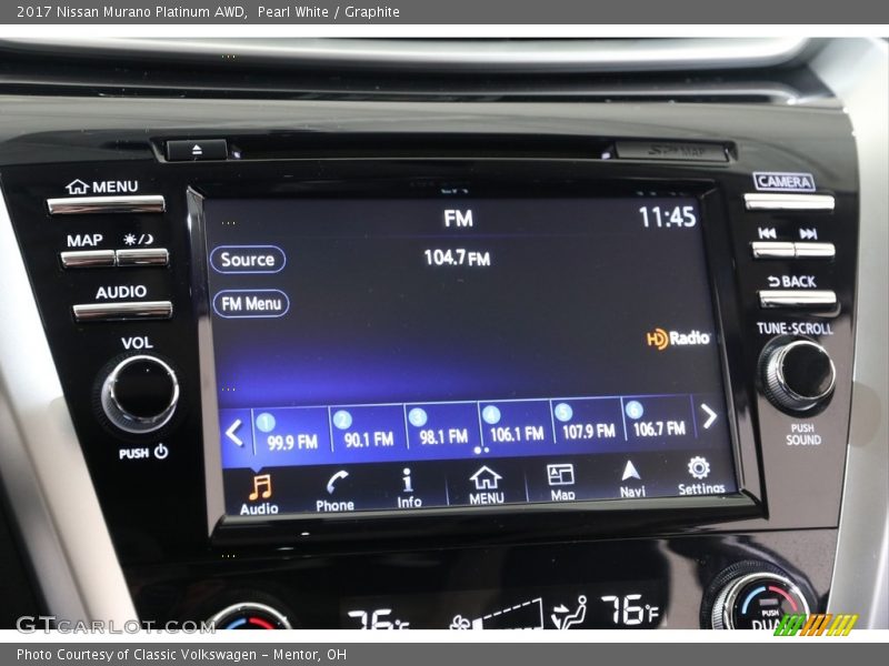 Pearl White / Graphite 2017 Nissan Murano Platinum AWD