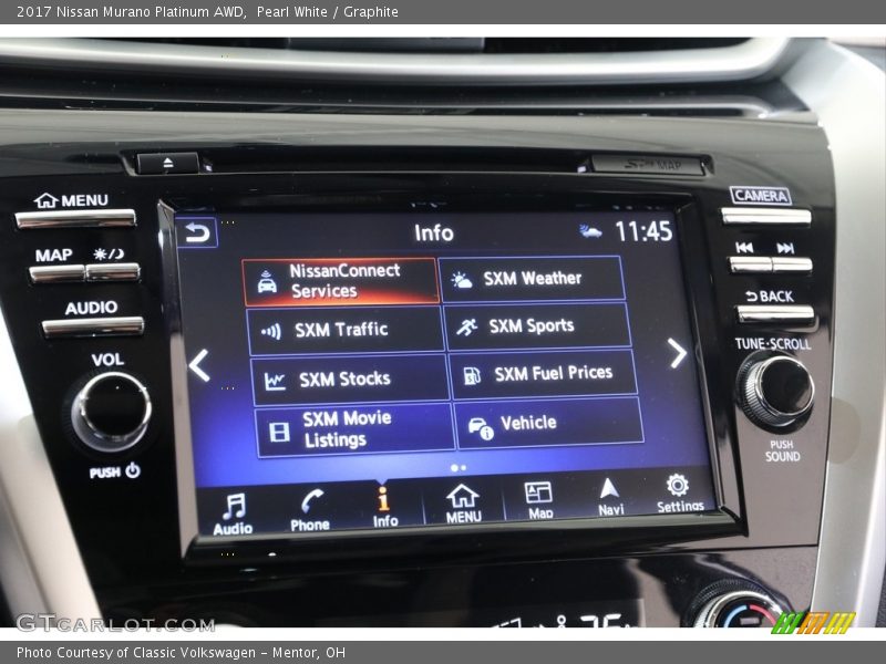Pearl White / Graphite 2017 Nissan Murano Platinum AWD