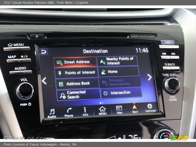 Pearl White / Graphite 2017 Nissan Murano Platinum AWD