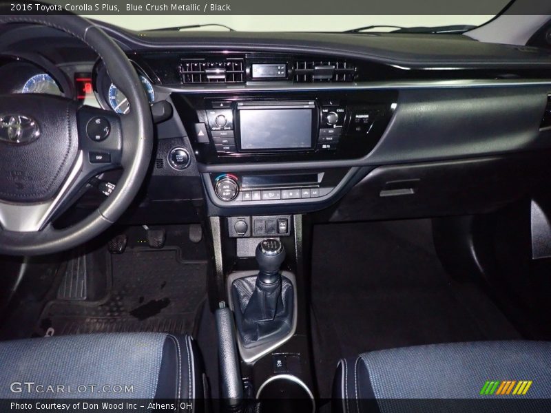 Blue Crush Metallic / Black 2016 Toyota Corolla S Plus
