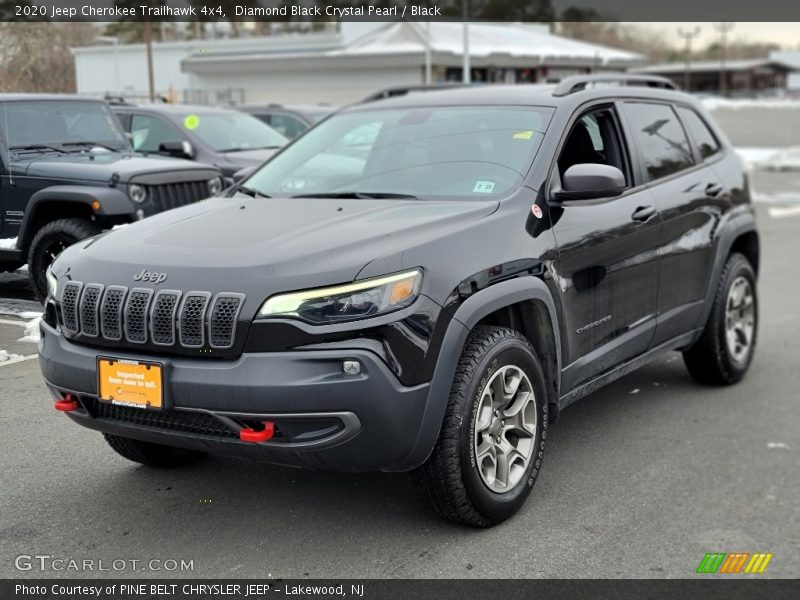 Diamond Black Crystal Pearl / Black 2020 Jeep Cherokee Trailhawk 4x4