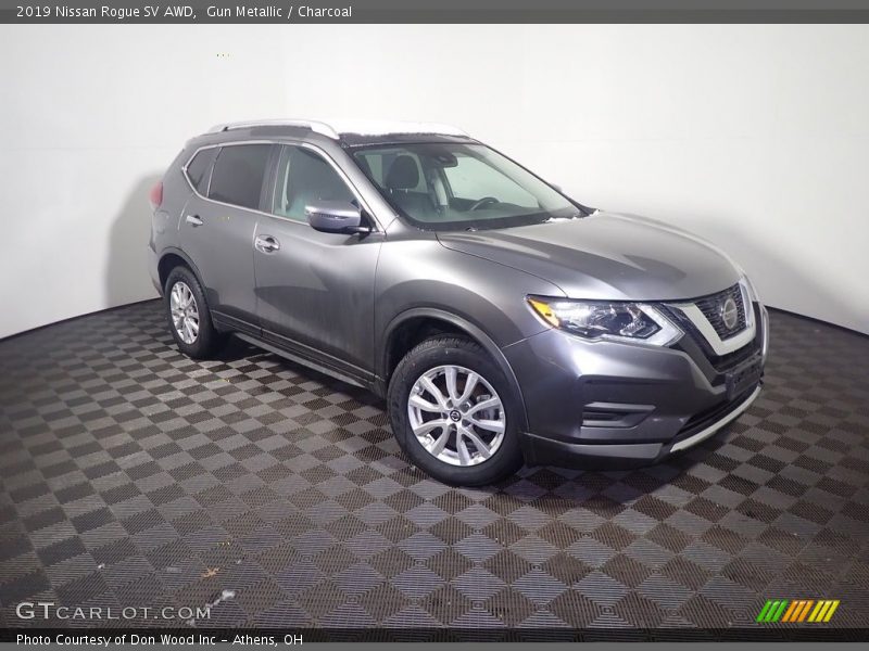 Gun Metallic / Charcoal 2019 Nissan Rogue SV AWD