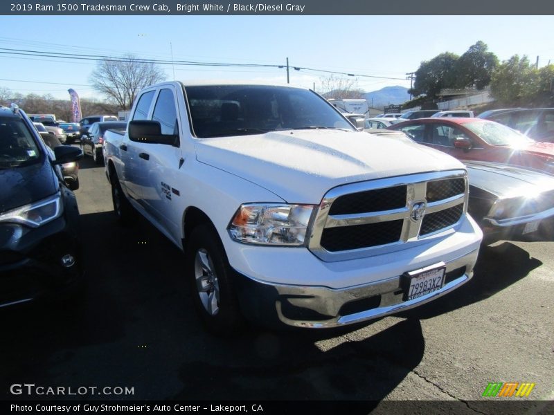Bright White / Black/Diesel Gray 2019 Ram 1500 Tradesman Crew Cab