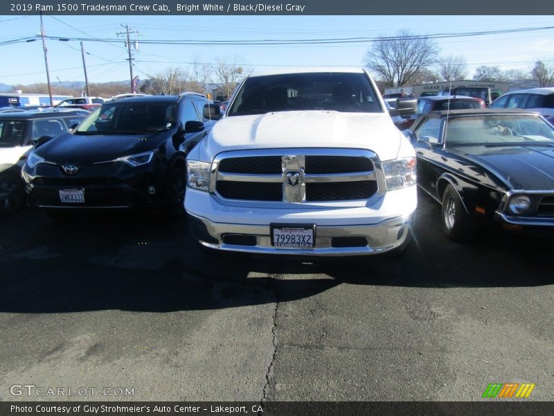 Bright White / Black/Diesel Gray 2019 Ram 1500 Tradesman Crew Cab