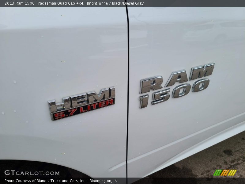Bright White / Black/Diesel Gray 2013 Ram 1500 Tradesman Quad Cab 4x4