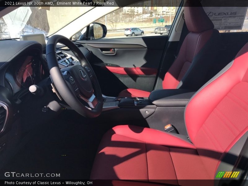 Eminent White Pearl / Rioja Red 2021 Lexus NX 300h AWD