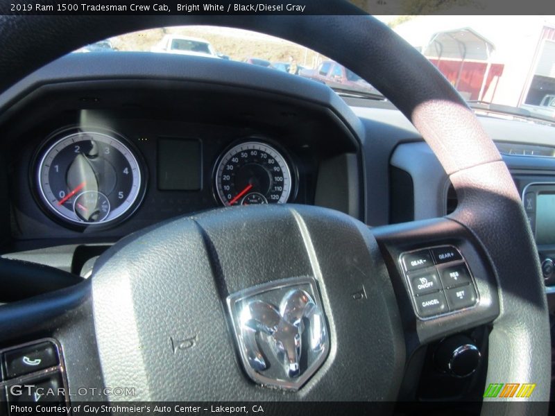 Bright White / Black/Diesel Gray 2019 Ram 1500 Tradesman Crew Cab