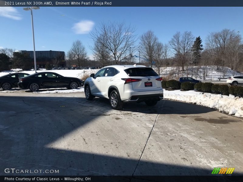 Eminent White Pearl / Rioja Red 2021 Lexus NX 300h AWD