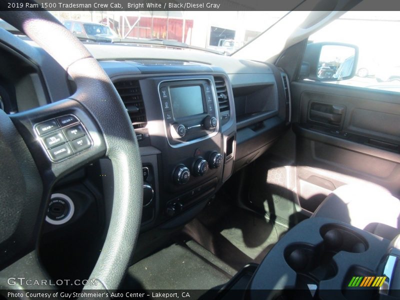 Bright White / Black/Diesel Gray 2019 Ram 1500 Tradesman Crew Cab
