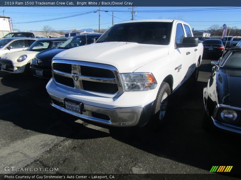 Bright White / Black/Diesel Gray 2019 Ram 1500 Tradesman Crew Cab