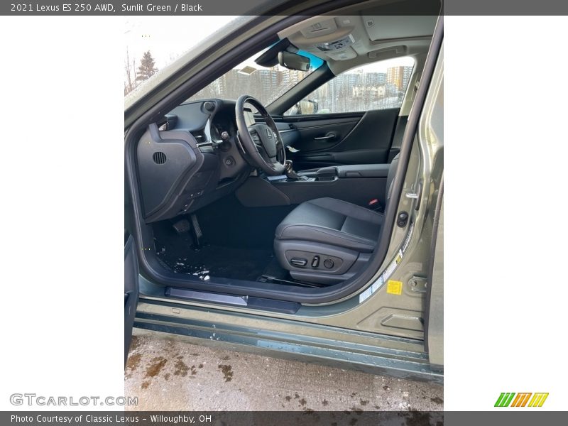 Sunlit Green / Black 2021 Lexus ES 250 AWD