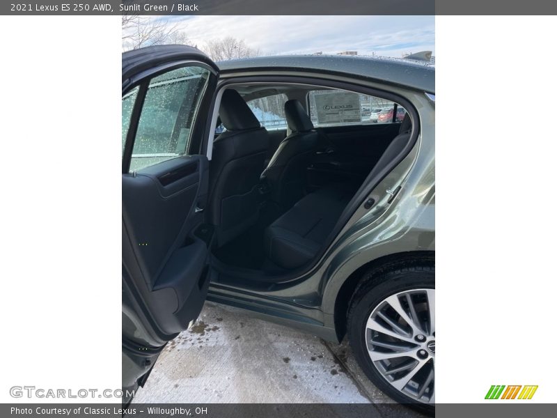 Sunlit Green / Black 2021 Lexus ES 250 AWD