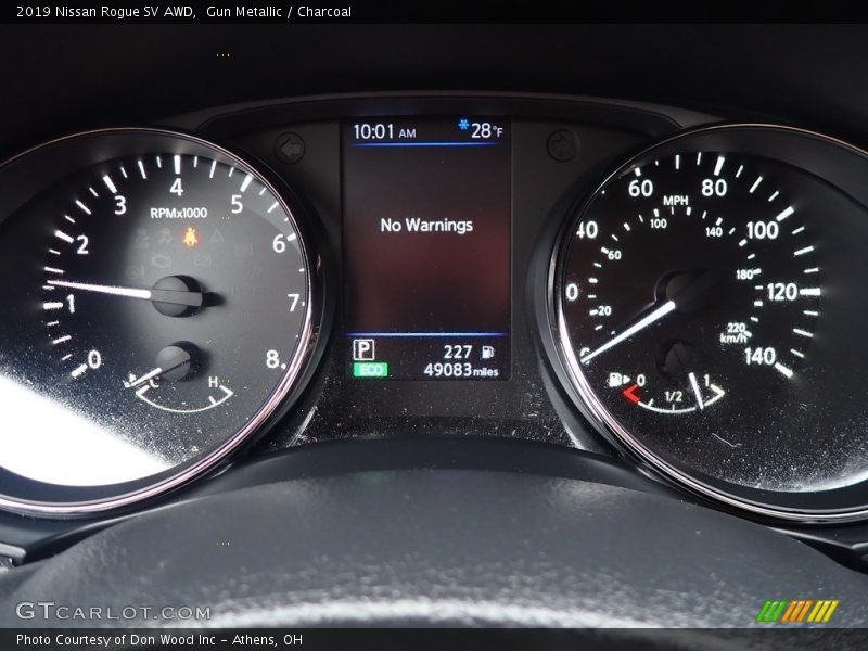 Gun Metallic / Charcoal 2019 Nissan Rogue SV AWD