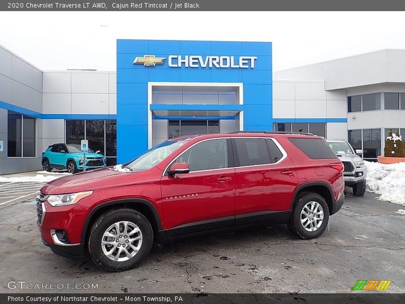 Cajun Red Tintcoat / Jet Black 2020 Chevrolet Traverse LT AWD