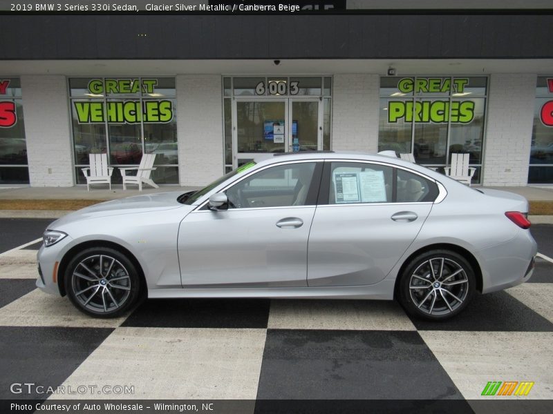 Glacier Silver Metallic / Canberra Beige 2019 BMW 3 Series 330i Sedan