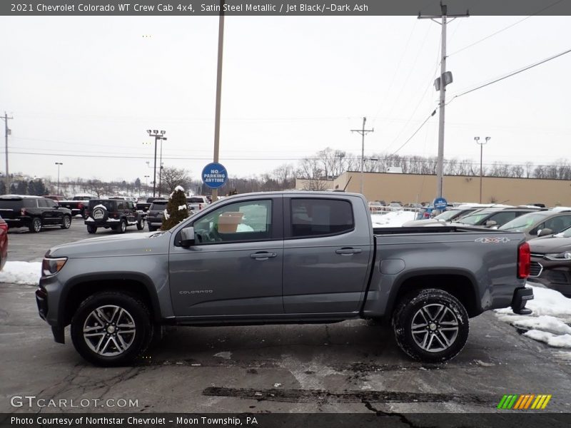 Satin Steel Metallic / Jet Black/­Dark Ash 2021 Chevrolet Colorado WT Crew Cab 4x4