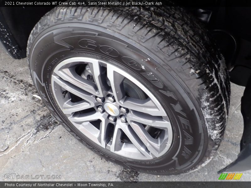 Satin Steel Metallic / Jet Black/­Dark Ash 2021 Chevrolet Colorado WT Crew Cab 4x4