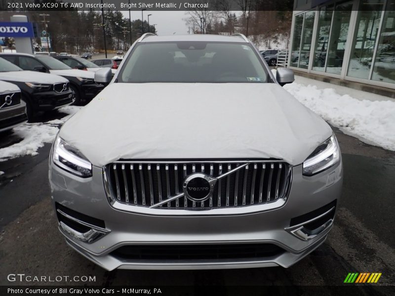 Bright Silver Metallic / Charcoal 2021 Volvo XC90 T6 AWD Inscription