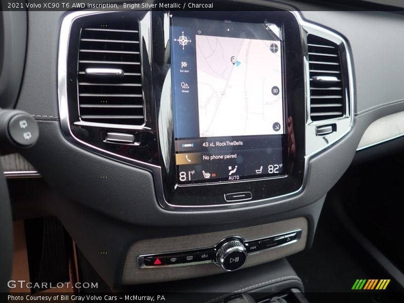 Bright Silver Metallic / Charcoal 2021 Volvo XC90 T6 AWD Inscription