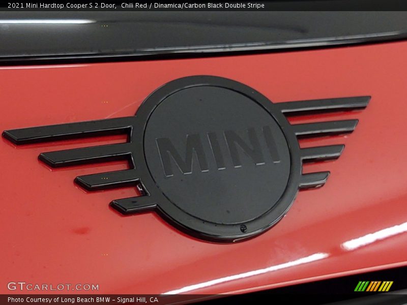 Chili Red / Dinamica/Carbon Black Double Stripe 2021 Mini Hardtop Cooper S 2 Door