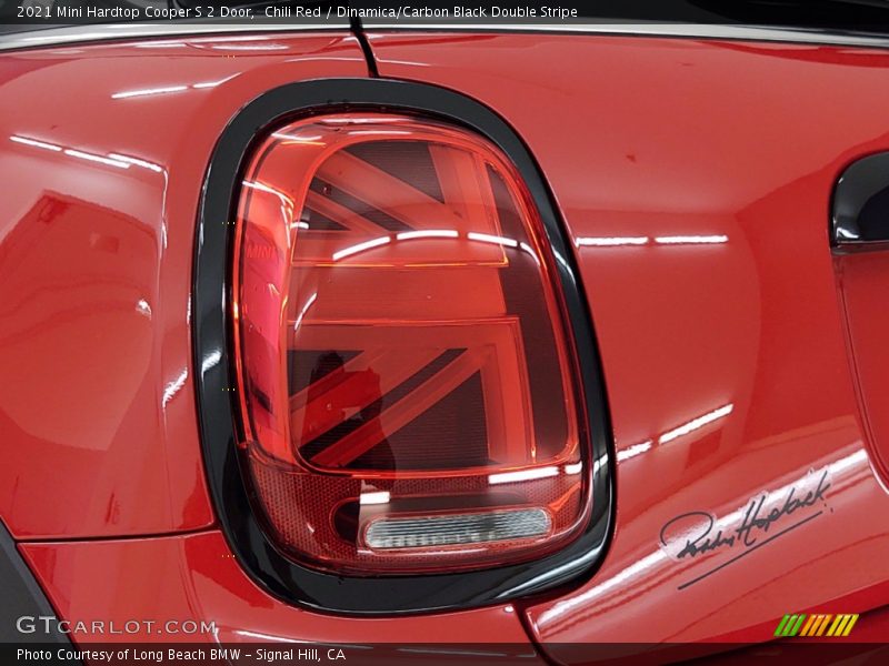 Chili Red / Dinamica/Carbon Black Double Stripe 2021 Mini Hardtop Cooper S 2 Door