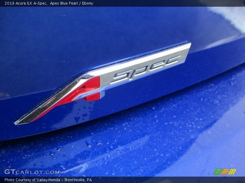 Apex Blue Pearl / Ebony 2019 Acura ILX A-Spec