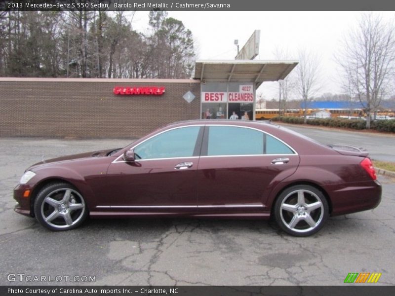 Barolo Red Metallic / Cashmere/Savanna 2013 Mercedes-Benz S 550 Sedan