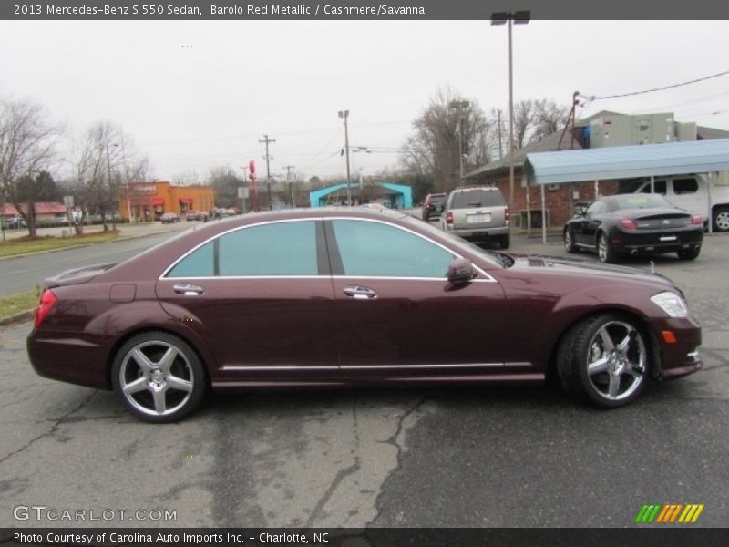 Barolo Red Metallic / Cashmere/Savanna 2013 Mercedes-Benz S 550 Sedan