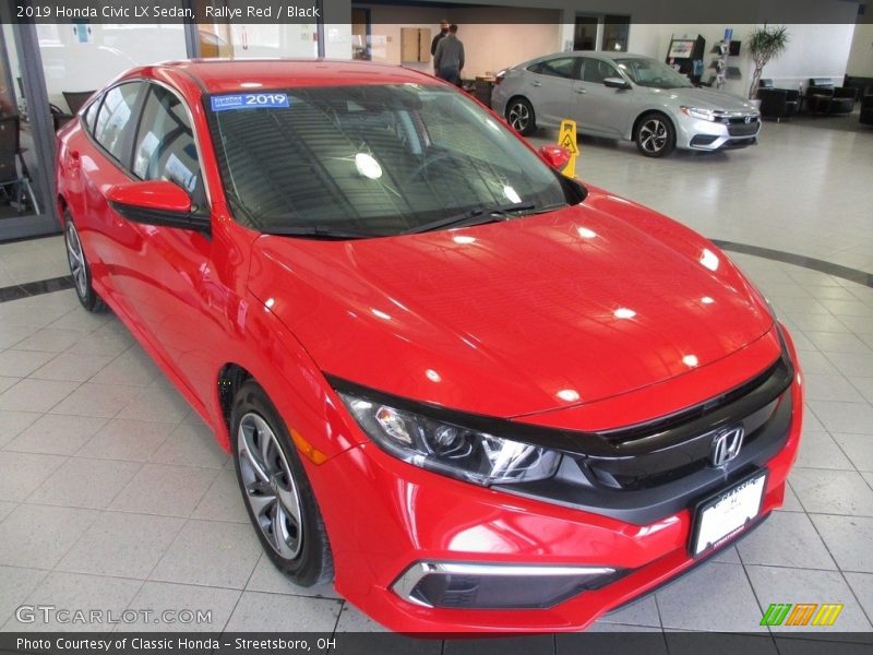 Rallye Red / Black 2019 Honda Civic LX Sedan
