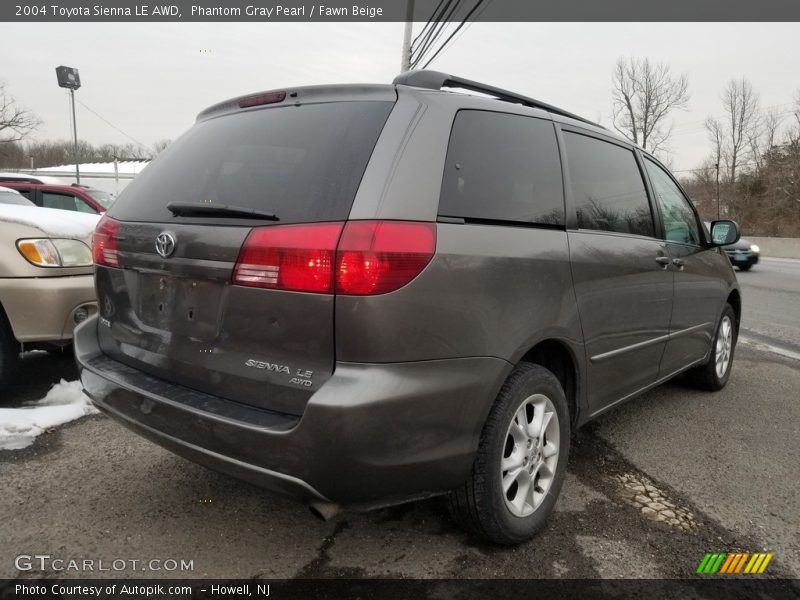 Phantom Gray Pearl / Fawn Beige 2004 Toyota Sienna LE AWD