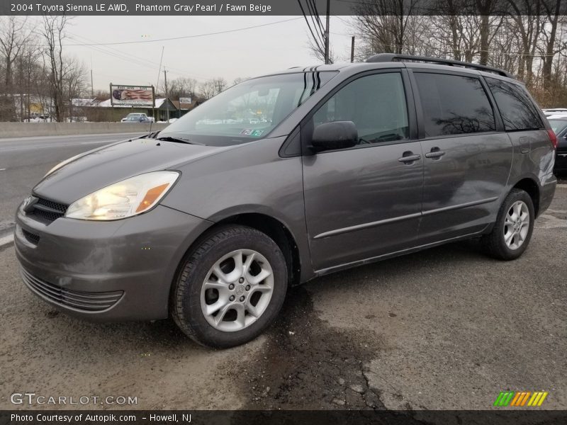 Phantom Gray Pearl / Fawn Beige 2004 Toyota Sienna LE AWD