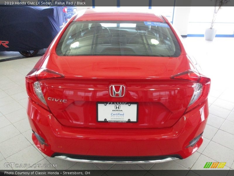 Rallye Red / Black 2019 Honda Civic LX Sedan