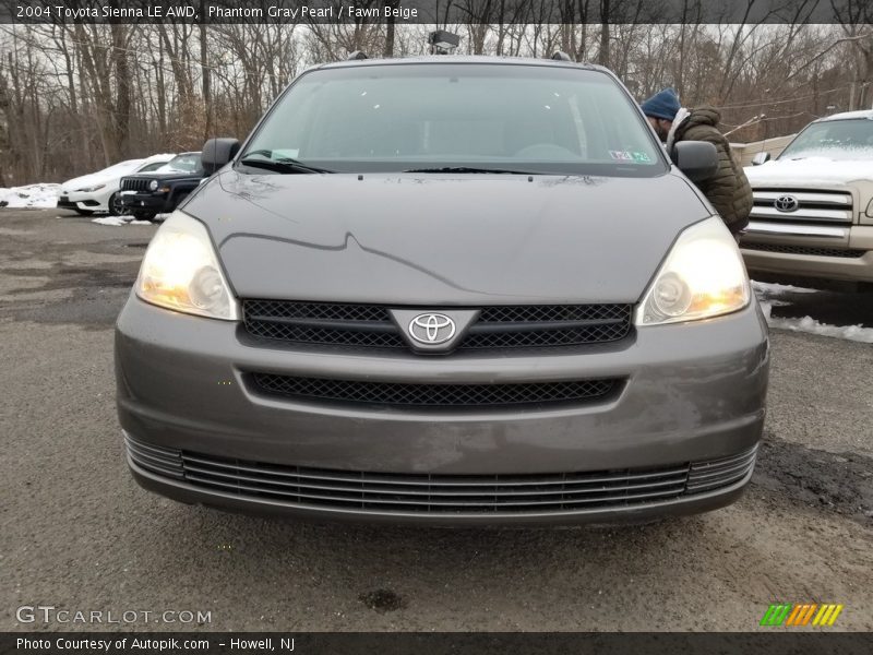 Phantom Gray Pearl / Fawn Beige 2004 Toyota Sienna LE AWD