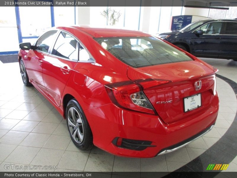 Rallye Red / Black 2019 Honda Civic LX Sedan