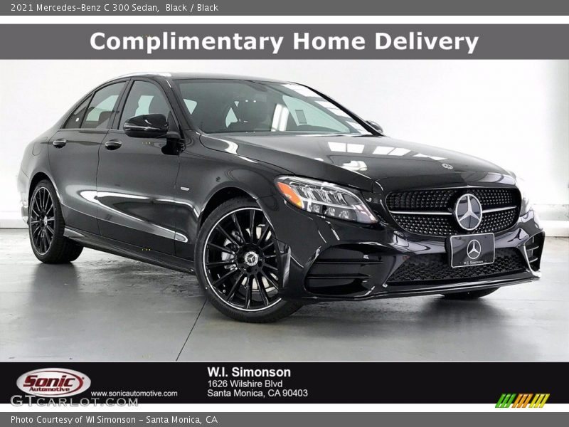 Black / Black 2021 Mercedes-Benz C 300 Sedan