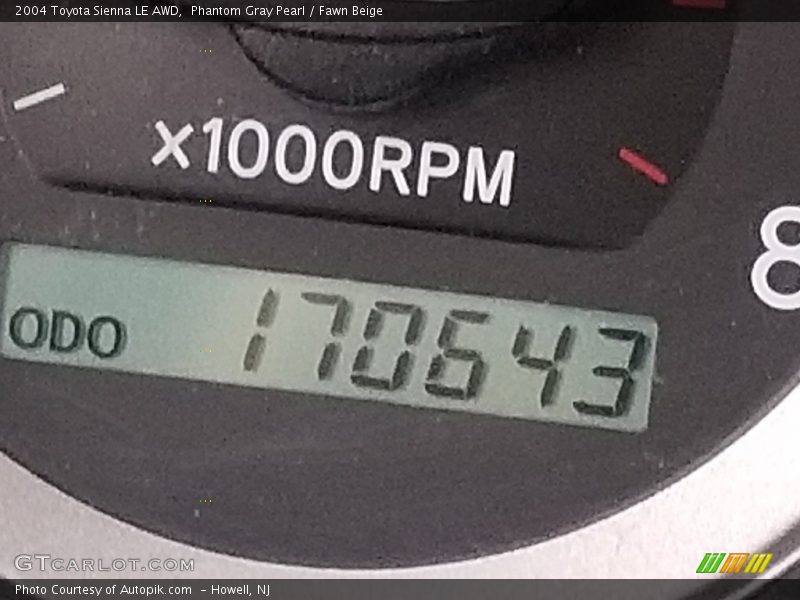 Phantom Gray Pearl / Fawn Beige 2004 Toyota Sienna LE AWD