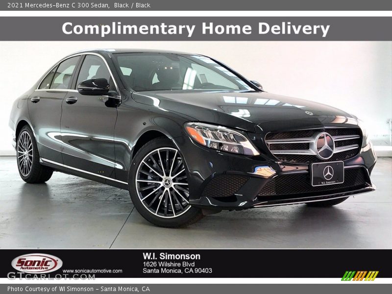 Black / Black 2021 Mercedes-Benz C 300 Sedan