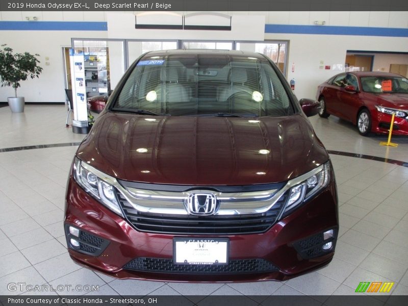 Deep Scarlet Pearl / Beige 2019 Honda Odyssey EX-L
