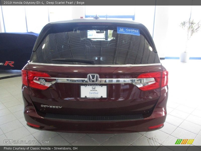 Deep Scarlet Pearl / Beige 2019 Honda Odyssey EX-L