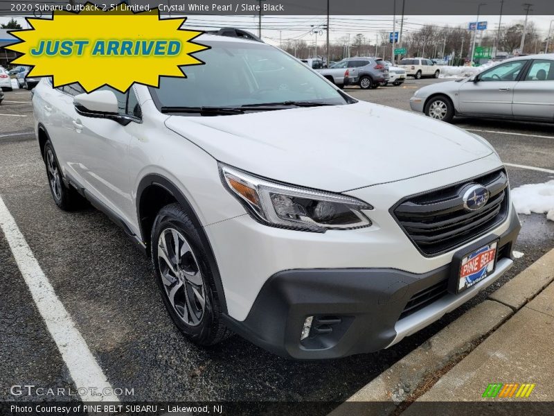 Crystal White Pearl / Slate Black 2020 Subaru Outback 2.5i Limited