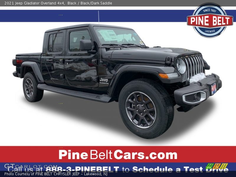 Black / Black/Dark Saddle 2021 Jeep Gladiator Overland 4x4