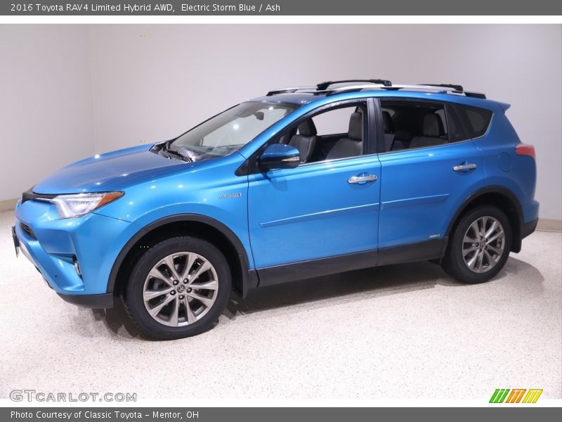 Electric Storm Blue / Ash 2016 Toyota RAV4 Limited Hybrid AWD