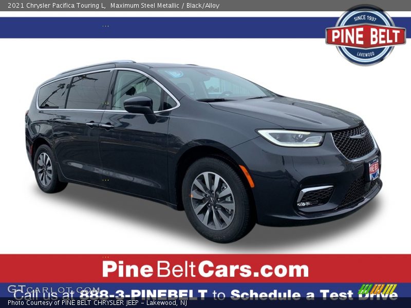 Maximum Steel Metallic / Black/Alloy 2021 Chrysler Pacifica Touring L