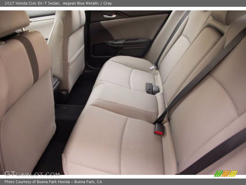 Aegean Blue Metallic / Gray 2017 Honda Civic EX-T Sedan